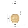 Lampa wisząca DATURA BAMBOO 1xE27 LLS
